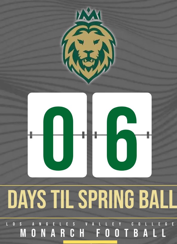 ValleyCollegeFB's tweet image. We’re on the final leg of the countdown 6 more days! Are you Ready? #TheThroneAwaitsThee #LockIN #VMF