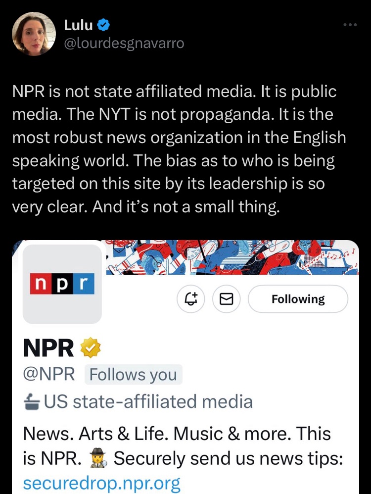 Journalists Posting Their Ls on Twitter "Let’s check in on NPR https//t.co/J0nmEB6bVJ" / Twitter