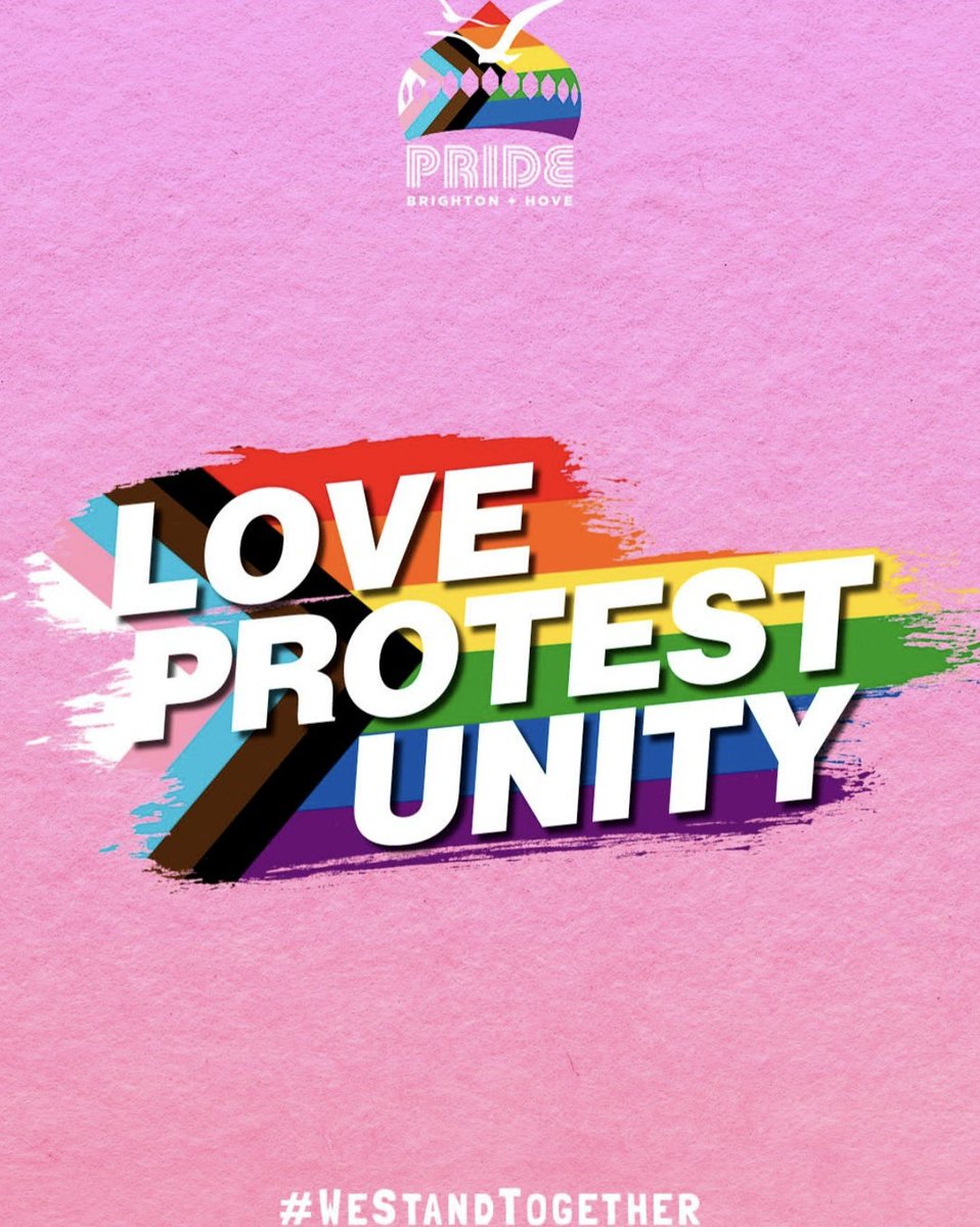 PrideBrighton's tweet photo. #LoveProtestUnity https://t.co/RYgUyPqKqv