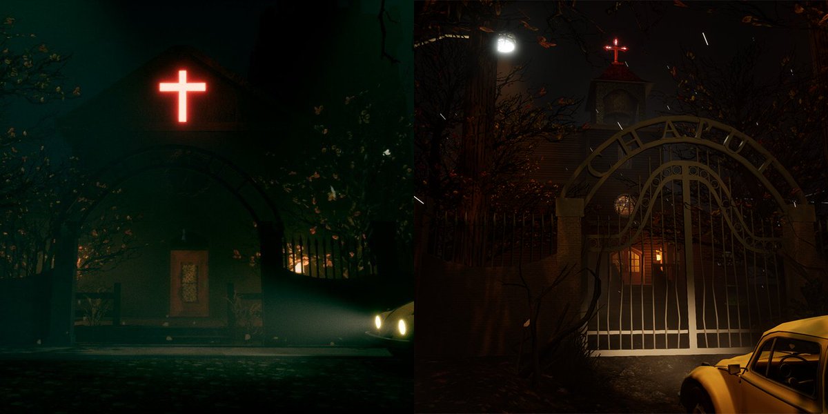 GundesGames's tweet photo. Then &amp; Now #TheChaputsBabyRebirth

The story is not the only thing bigger now and with a bigger church means a bigger... 🧌

#wishlistwednesday #horror #gamedev #indiedev https://t.co/VcuYUFkoeR