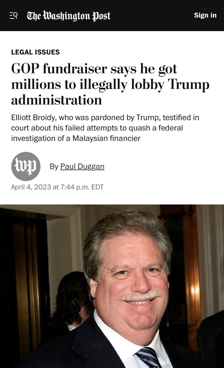 Felony-confessed then Pardoned Trump fundraiser Elliott Broidy testifies for the Govt in Pras Michel’s 1MDB trial today. 

In 2018 Broidy was sued over paying “hush money” to a Playmate. 

Broidy’s lawyer in hush case was Michael Cohen.  

It’s all one overlapping case.