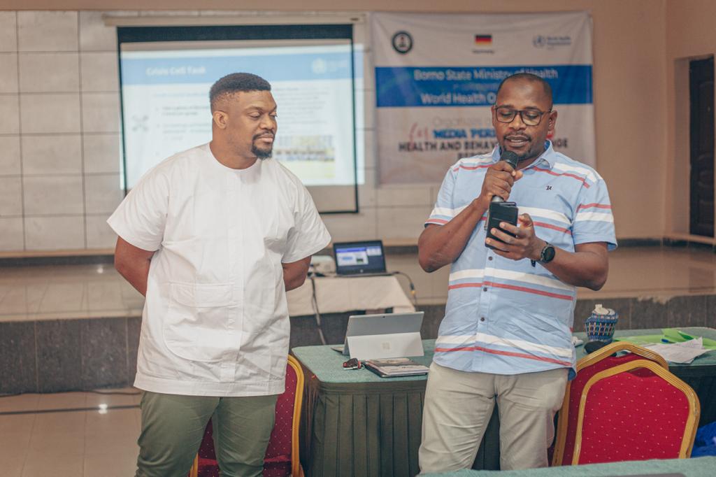 WHONigeria's tweet photo. Sequel to the upcoming commemoration of WHO @75th anniversary celebration, @WHO in collaboration w/ Borno state MoH trains 75 media personalities in Borno state &amp; plans same for 110 participants from Adamawa &amp; Yobe on public health response. 

@USAID &amp; @GermanyDiplo https://t.co/NNuLnvMM2b