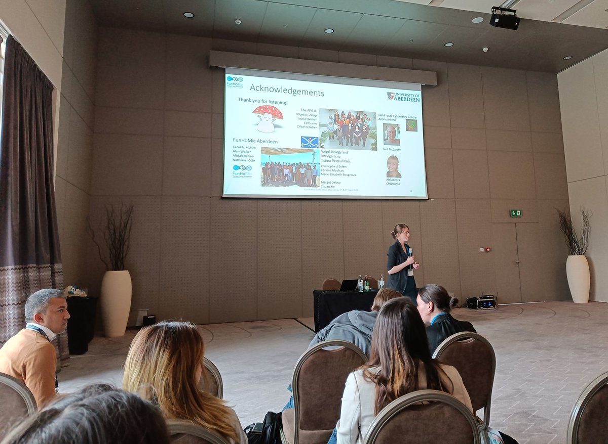 neilemccarthy's tweet image. I&apos;ve learnt a HUGE amount @FunHoMic_ITN conference today, including fantastic talks from @LabMoyes and @TeresaZelante (well worth the perilous journey 😬). Highly impressed by the outstanding Early Stage Researcher presentations!