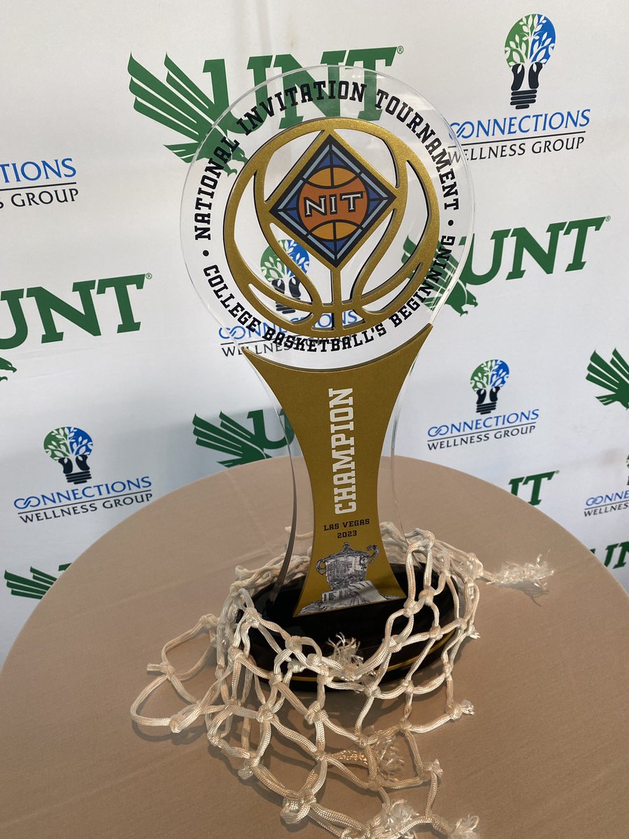 JeffKolbFOX4's tweet photo. Here in Denton where @UNTsocial will be introducing new men’s &amp; women’s basketball head coaches, @coachrosshodge &amp; @CoachJBurton, along with celebrating @MeanGreenMBB as NIT champs

@FOX4 https://t.co/f1JZcujFoU