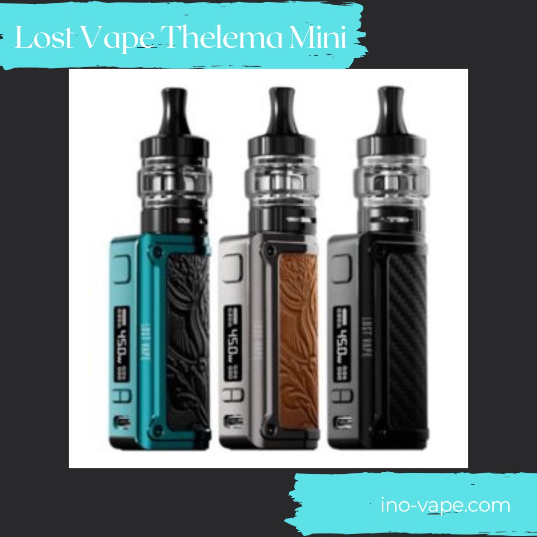 InovapeLtd's tweet photo. Lost Vape Thelema Mini Kit
- 45W Power output
- Top fill tank
- 1500mAh battery
- Adjustable airflow https://t.co/09DjOm43xN
