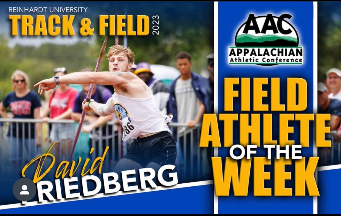 David Friedberg was last weeks AAC Field Athlete of the Week. His throw of 65.47m gave him the ‘A’ Standard for Nationals and the #1 throw in the NAIA!