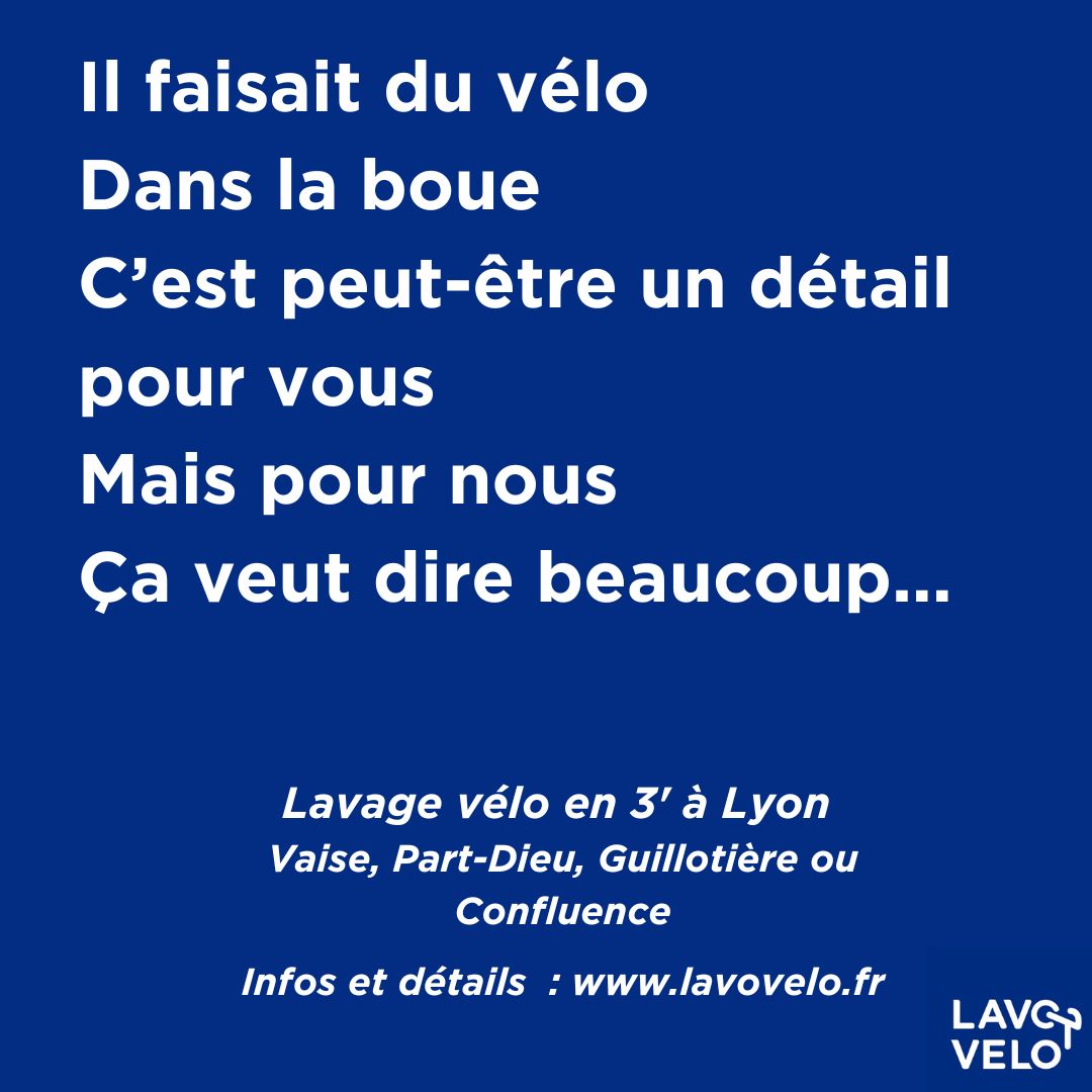LAVOVELO_France's tweet photo. Un lavage vélo offert au premier ou à la première qui vient faire laver son vélo en nous donnant le titre et l'interprète derrière ces paroles détournées !😊 https://t.co/MDaP8uAy75