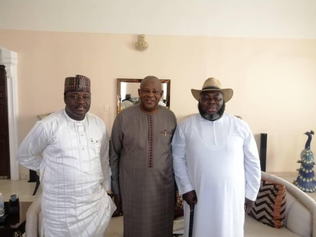SecApcpcc's tweet image. Secretary, Presidential Campaign Council, Hon. James Abiodun Faleke , on Wednesday, received a Niger Delta Freedom Fighter, Mr. Mujahid Asari-Dokubo and Comrade Yerima Shettima in Abuja.