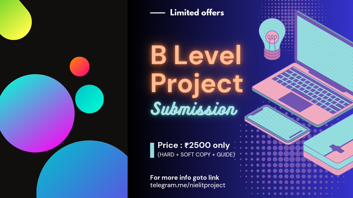 NielitProject's tweet photo. B Level Project Submission by Guider βΉ2500 with π― guaranteed #BLevelProject #NielitProject #BLevelMajorProject #BLevelProjectSubmission #NielitBLevelProject #BLevelProjectBuy #BLevelProjectSubmit #BLevelProjectatLowCost #BLevelProjectViva #blevelprojectwork #BLevelProjectIdeas https://t.co/lB42aKVhgc