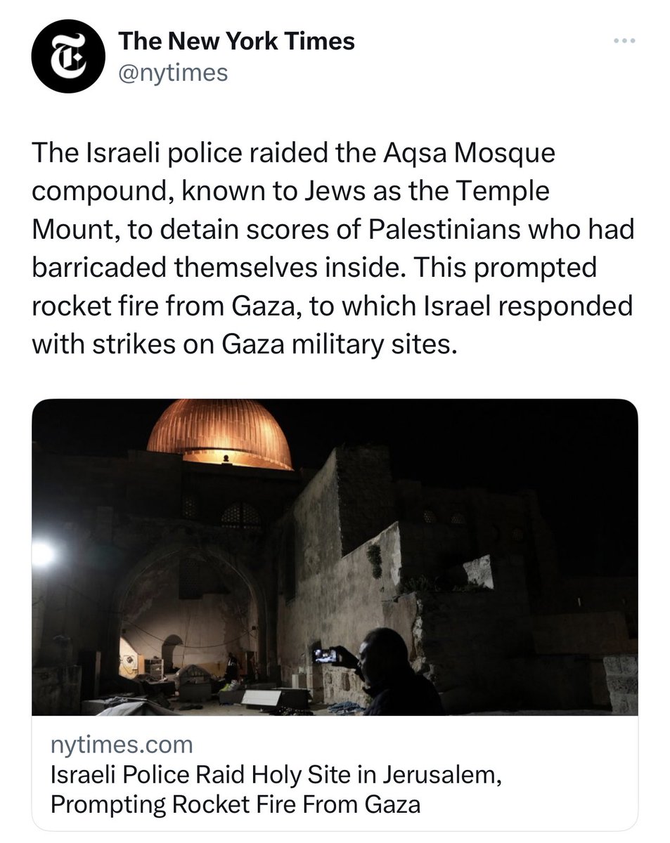 m7mdkurd's tweet photo. NYT stenographers @PatrickKingsley &amp; @RajaAbdulrahim either wrote this disgusting, dishonest framing of the Israeli attack on Palestinian worshippers in Al-Aqsa Mosque, or simply cowered and didn’t push back against their editors. In either case, you should know their names. :) https://t.co/486kzRW9nq