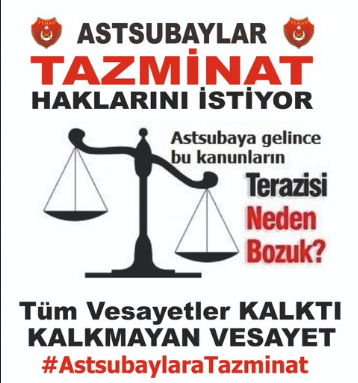 Hani Askeri vesayet bitmişti? Demek ki bitmemiş?
21.YY'da da devam eden bu #KastAnlayışınaHayır #AstsubaylarHuzursuz Astsubaylar bu yapılan haksızlığı unutmayacak #StatümüzOnurumuzdur
<a href="/RTErdogan/">Recep Tayyip Erdoğan</a> <a href="/NureddinNebati/">Dr.Nureddin NEBATİ🇹🇷</a> <a href="/suleymansoylu/">Süleyman Soylu</a> <a href="/tcsavunma/">T.C. Millî Savunma Bakanlığı</a> <a href="/kilicdarogluk/">Kemal Kılıçdaroğlu</a> <a href="/meral_aksener/">Meral Akşener</a>  <a href="/fuatoktay/">Fuat Oktay</a>