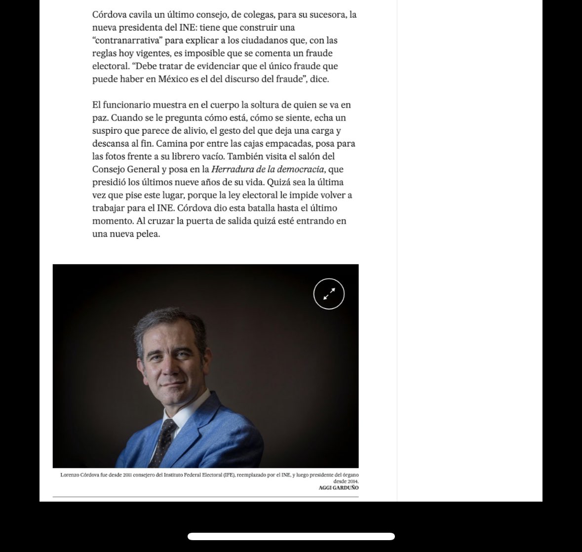 lorenzocordovav's tweet image. Comparto la última entrevista que di como funcionario del @INEMexico a @amormundi_ para @el_pais el viernes pasado. Ahora a seguir defendiendo la democracia desde nuevas trincheras con el #BuenSaborDeBocaDelDeberCumplido