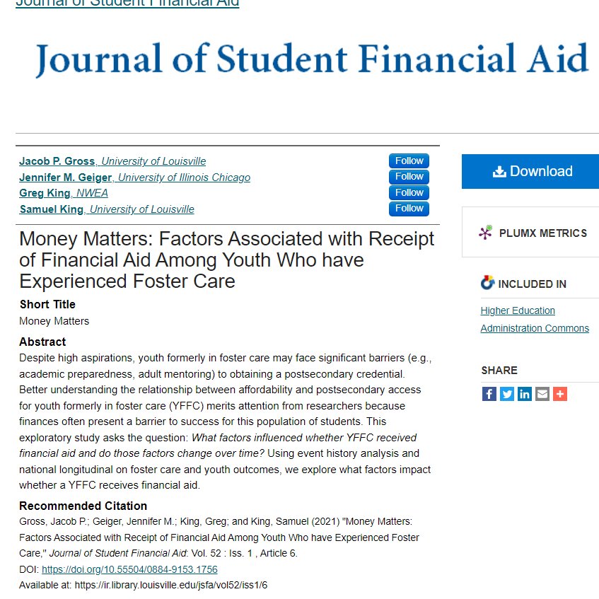 Journal of Student Financial Aid tweet media