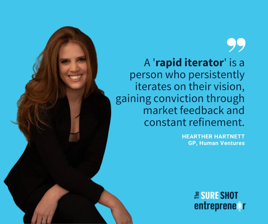 The discipline and drive to continuously iterate is an intangible but crucial characteristic of a founder. @HeatherHartnett highlights the significance of this trait in Ep#74 of @TheSSEPodcast.

Learn more: bit.ly/sse74-heather

@Human_Ventures @GopiRangan

#VC #Startups