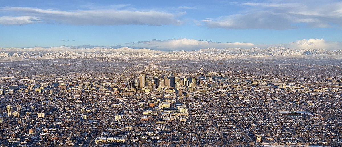 Mile High City #denver #colorado #milehighcity #frontrange #rockymountains #aerial #picoftheday #photography #officeview #wideview #panoramic