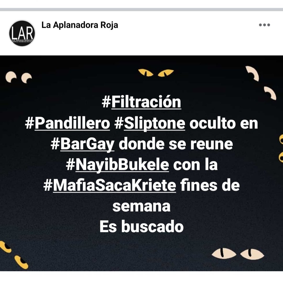 aplanadora_roja's tweet photo. #Filtración
#Pandillero #Sliptone oculto en #BarGay donde se reune #NayibBukele con la #MafiaSacaKriete fines de semana
Es buscado https://t.co/5z0tz707c4