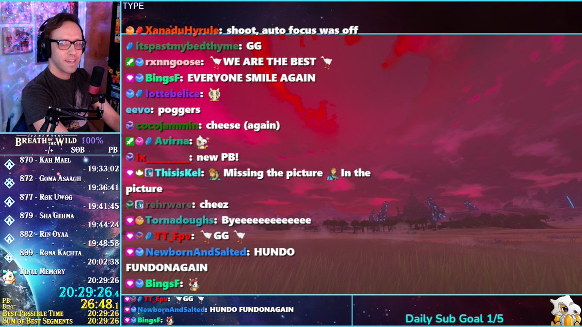Orcrist_GC's tweet photo. I completed my first breath of the wild 100% speedrun. Was pretty challenging but I'm proud :) more to come. https://t.co/PmVOSCf1VA
