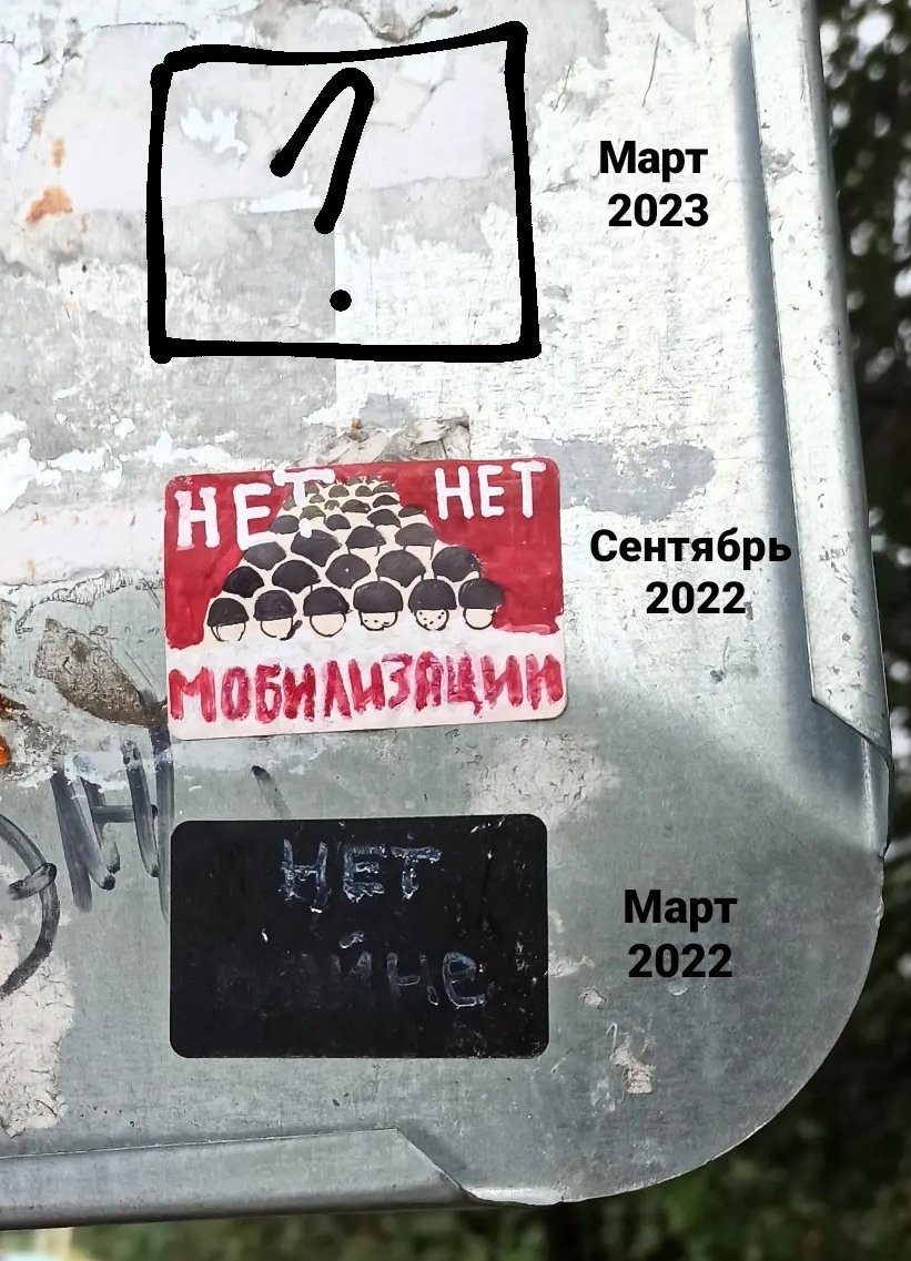 March-Sept 2022, stickers walk, Moscow
No war. No mobilization. No?