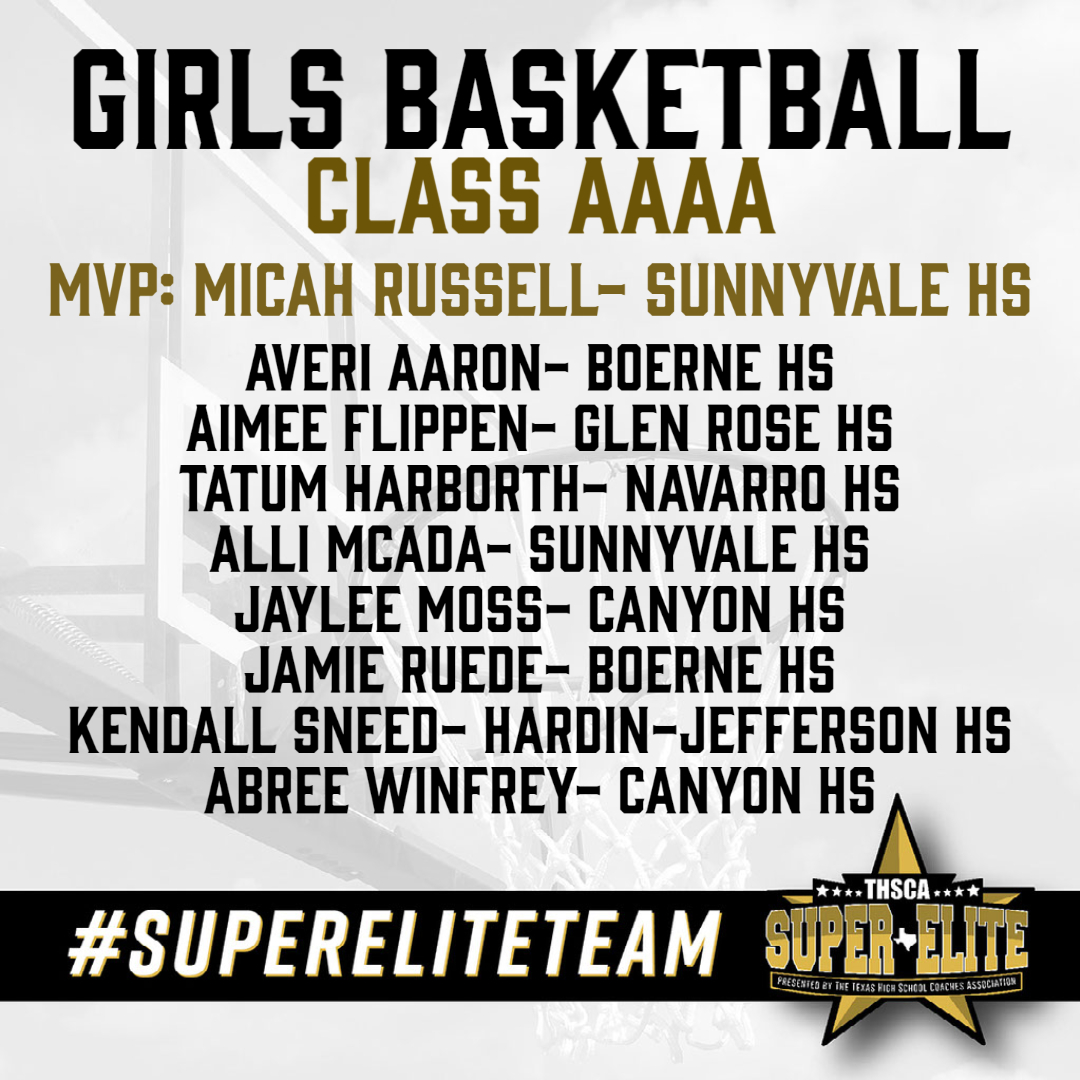 THSCAcoaches's tweet image. Honored to announce the first-ever THSCA 4A Girls Basketball #SuperEliteTeam! Congratulations to these athletes who excelled this season. 👏🏀

thsca.com/super-elite-te…