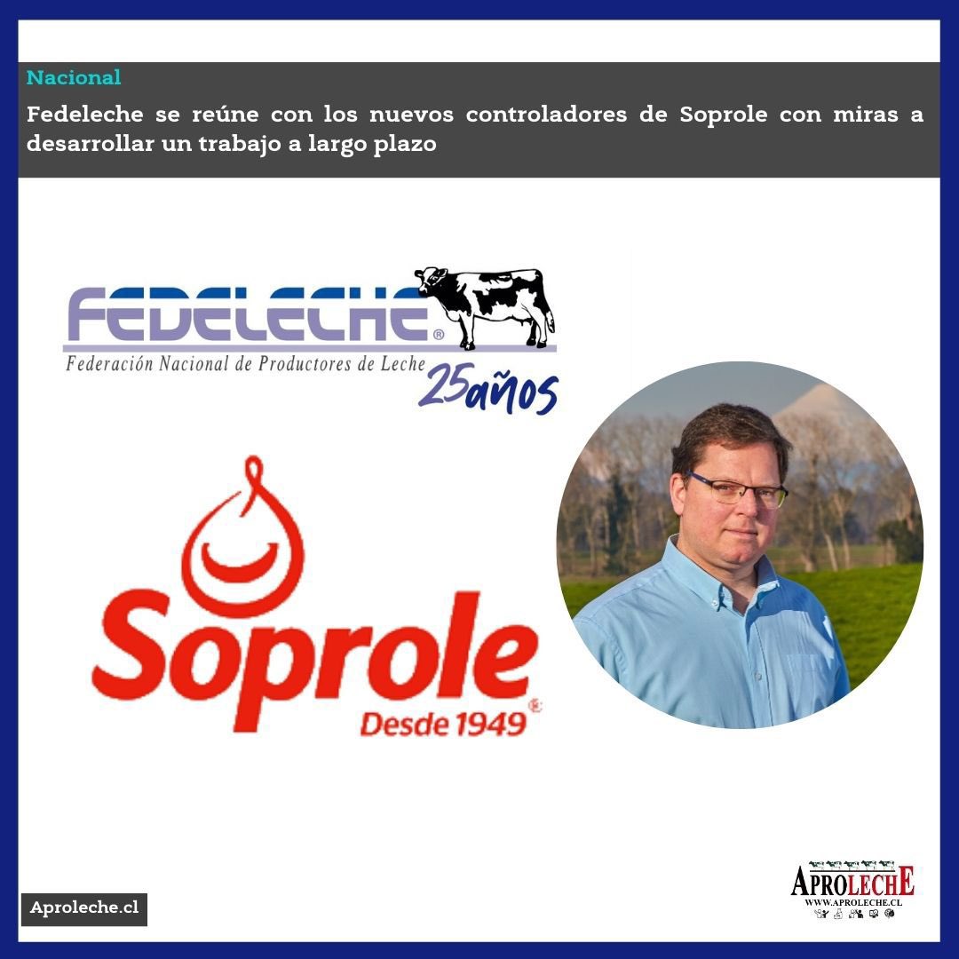 🌐 Aproleche.cl 

📌 Presidente de Fedeleche, Marcos Winkler, se reúne con los nuevos controladores de Soprole con miras a desarrollar un trabajo a largo plazo.

👉🏻 Para leer nota completa, los invitamos a ingresar a nuestra web aquí bit.ly/40KzhKZ