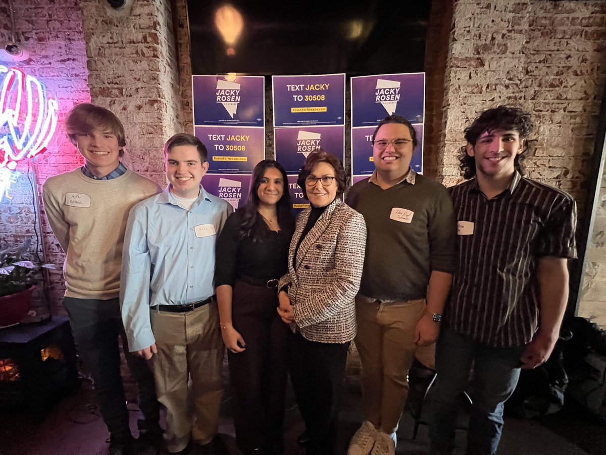 ydunr's tweet photo. Senator Jacky Rosen is officially launching her re-election campaign to keep fighting for Nevada and Young Dems are ready to get to work and keep @RosenforNevada in the Senate! https://t.co/4IzfVF62I2