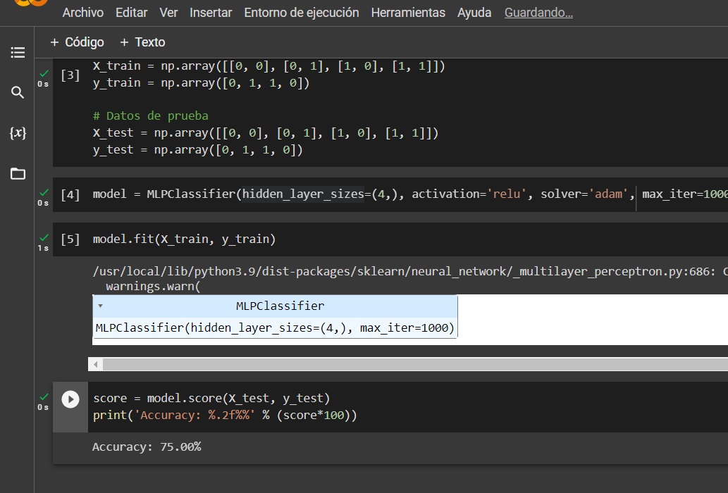 hernandroz's tweet photo. 🧵 Te comparto un ejemplo práctico de cómo crear tu primera red neuronal utilizando Python y la biblioteca Scikit-learn:
#redneuronal #python #notebook #redesneuronales #machinelearning #scikitlearn #datascience #github
1. Instalar las bibliotecas scikit-learn y numpy https://t.co/EMhmOAEKMw