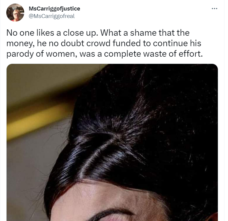 LauraJedeed's tweet photo. I can tell Dylan Mulvaney is a real woman because she's getting body shamed in a way every woman will instantly recognize https://t.co/uewY8C5plD