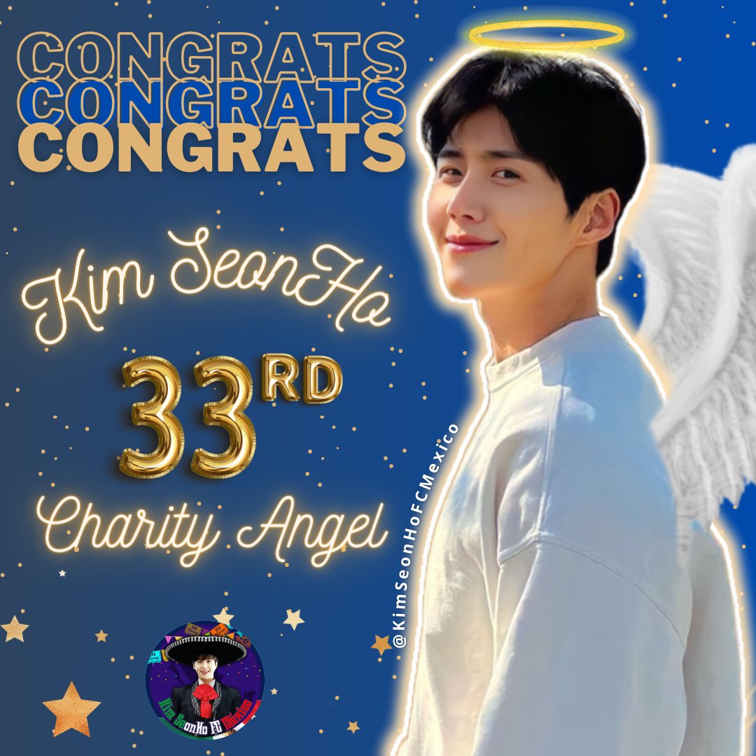 Congrats #KimSeonHo for 33° #CharityAngel 👏🎊

Good Job #Seonhohada!!

#KimSeonHoFCMexico 🇲🇽
#MiCasaEsTuCasa 🤟
#KimSeonHo 💙
#김선호 ◡̈