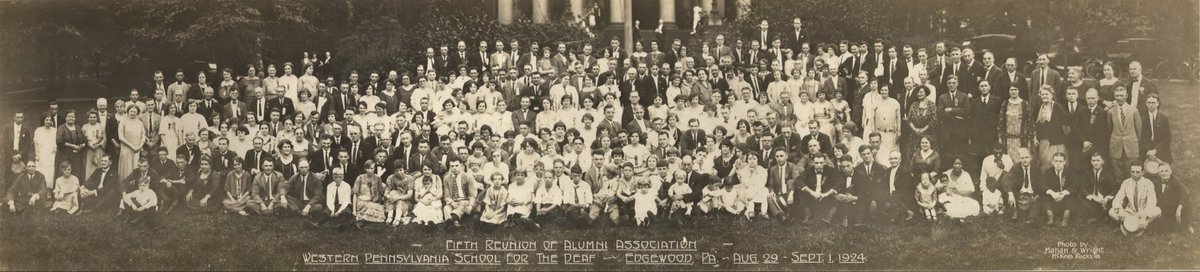 5th Reunion of WPSD's Alumni Association
August 29 - September 1, 1924

What's sad to think about is that nowadays we wouldn't even have that many people for the reunion... 
#DeafHistoryMonth