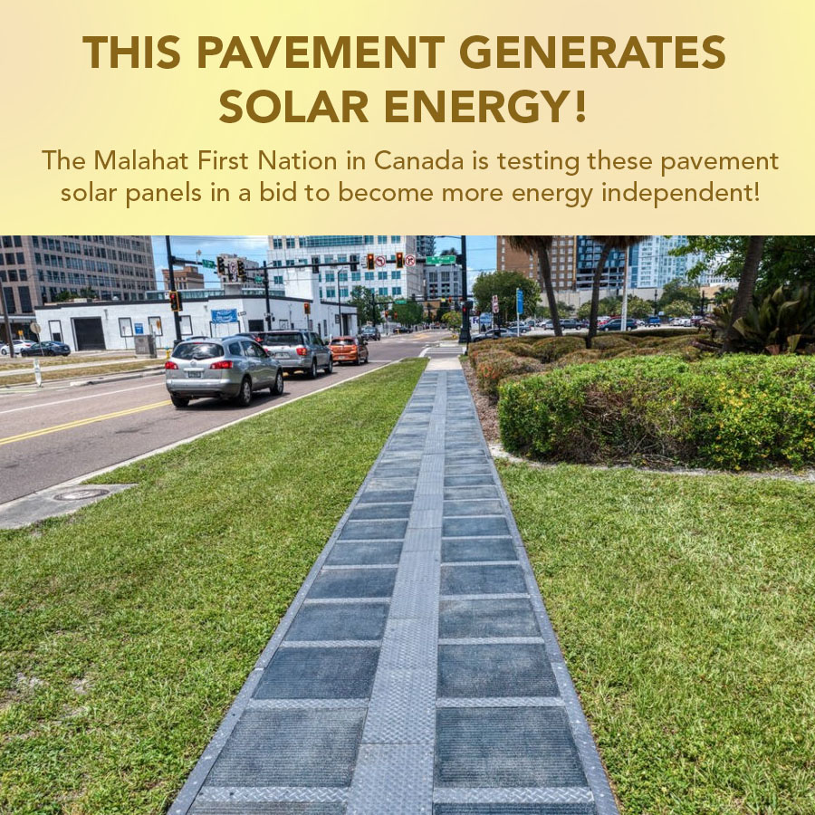ProjectTsehigh's tweet photo. 🛣️ Malahat First Nation in Canada is in the testing phase of their new solar panel technology which embeds solar cells into the concrete hardscape. This aligns with their value of using the earth's resources in a sustainable way. #solar #cleanenergy https://t.co/hS5VzfQl83 https://t.co/kgzdUa67ve
