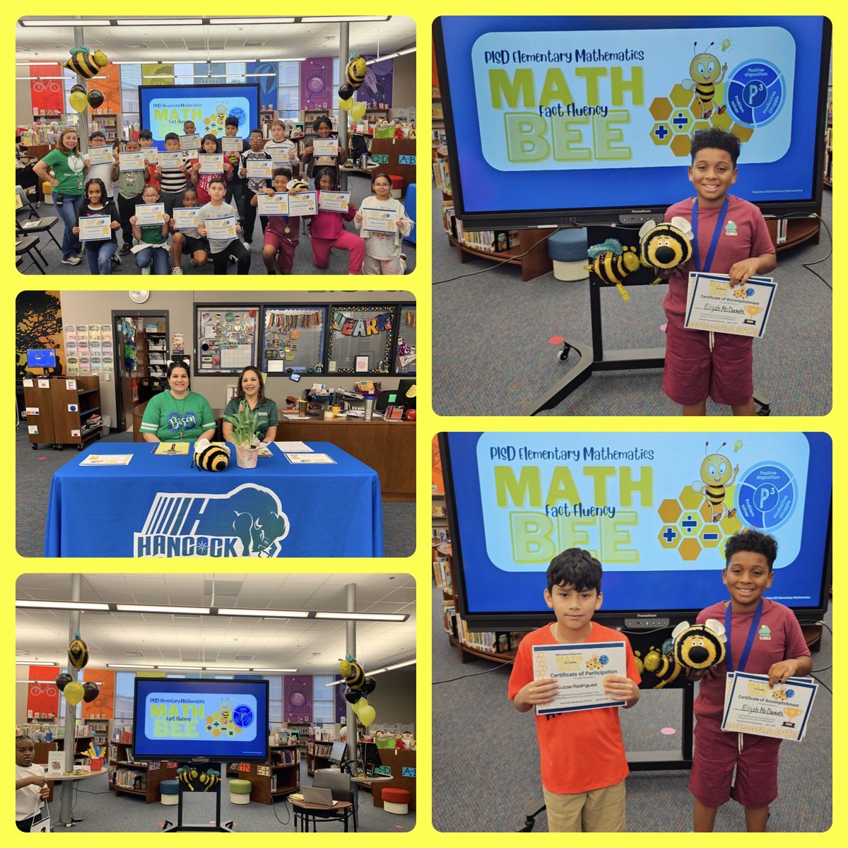 JmochoaOchoa's tweet photo. Yea! Our 1st Hancock Math Bee Ever!! Our top 3rd and 4th grade classroom winners participated in our campus Math Bee! They did an amazing job! Thank you to my wonderful teachers, librarian, and fellow coaches that helped me with this event! #pisdmathchat @ThomasHancockES https://t.co/UczKM3Mumx