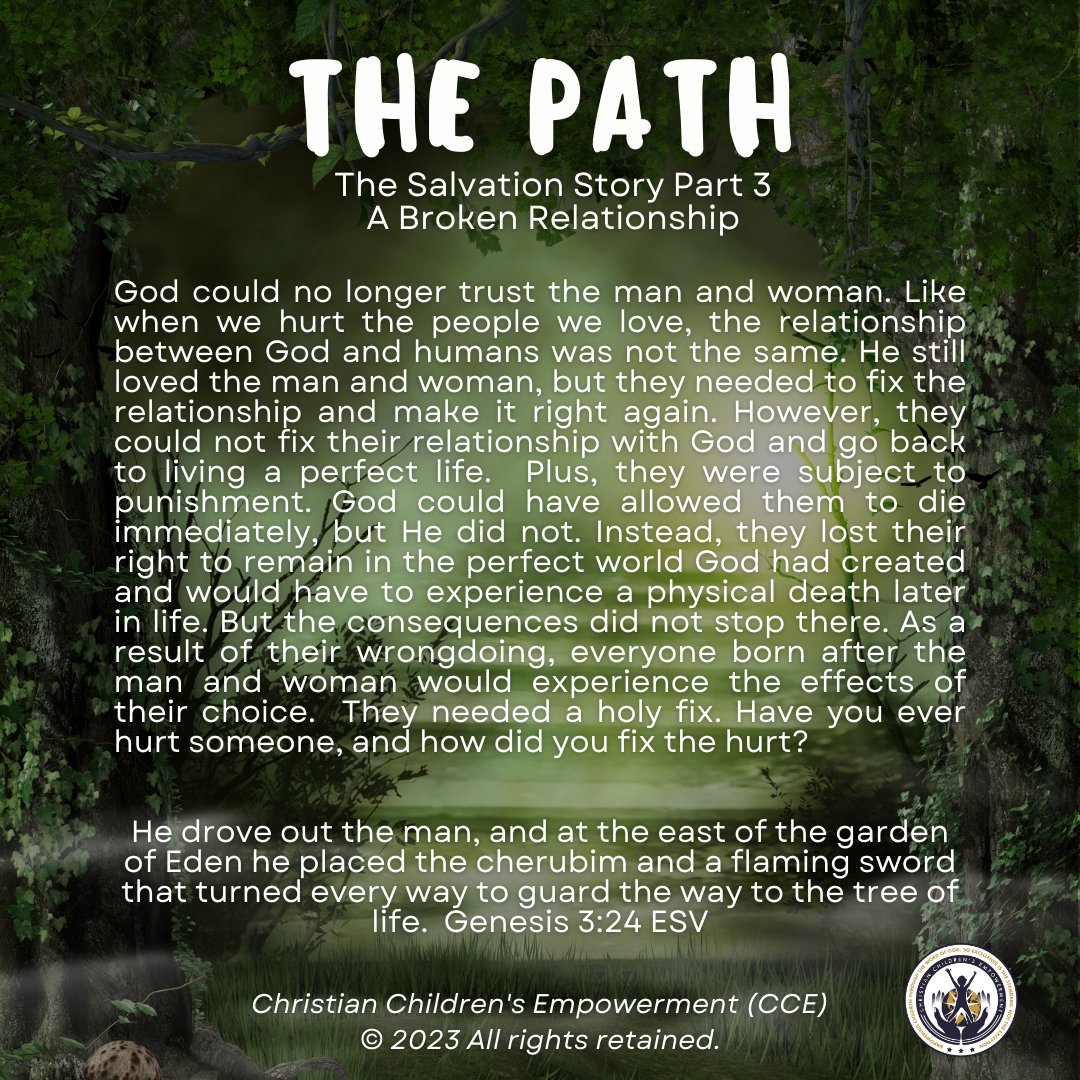 emprepcce's tweet photo. Join us as we share The Path, a seven-part series that shares our salvation story.  Be sure to like, comment, and share.

Part 3: A Broken Relationship

#Jesus #salvation #Easter #ResurrectionDay #thecceway

https://t.co/kWKxuto9h4
*New comprehensive website coming soon https://t.co/wtFMyYjJ20