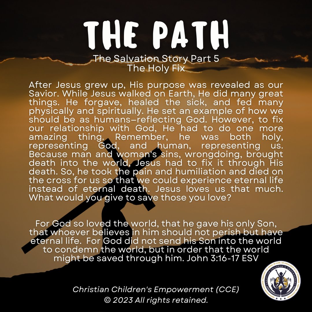 emprepcce's tweet photo. Join us as we share The Path, a seven-part series that shares our salvation story.  Be sure to like, comment, and share.

Part 5: The Holy Fix

#Jesus #salvation #Easter #ResurrectionDay #thecceway

https://t.co/kWKxuto9h4
*New comprehensive website coming soon https://t.co/Ngu7C7drCA