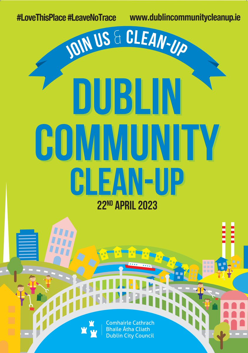 #DublinCommunityCleanup 2023 will take place on the 22nd of April and is proudly supported by the four Dublin local authorities.

Are you going to get involved this year? For more information, visit ➡️ pulse.ly/6n90f7h3o2