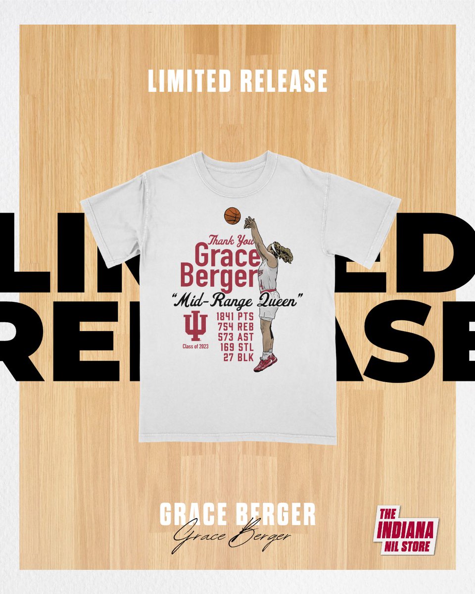 🚨 LIMITED RELEASE 🚨 MID-RANGE 👑 @grace_berger34 Buy before it’s to late! #IUBB indiana.nil.store/products/limit…