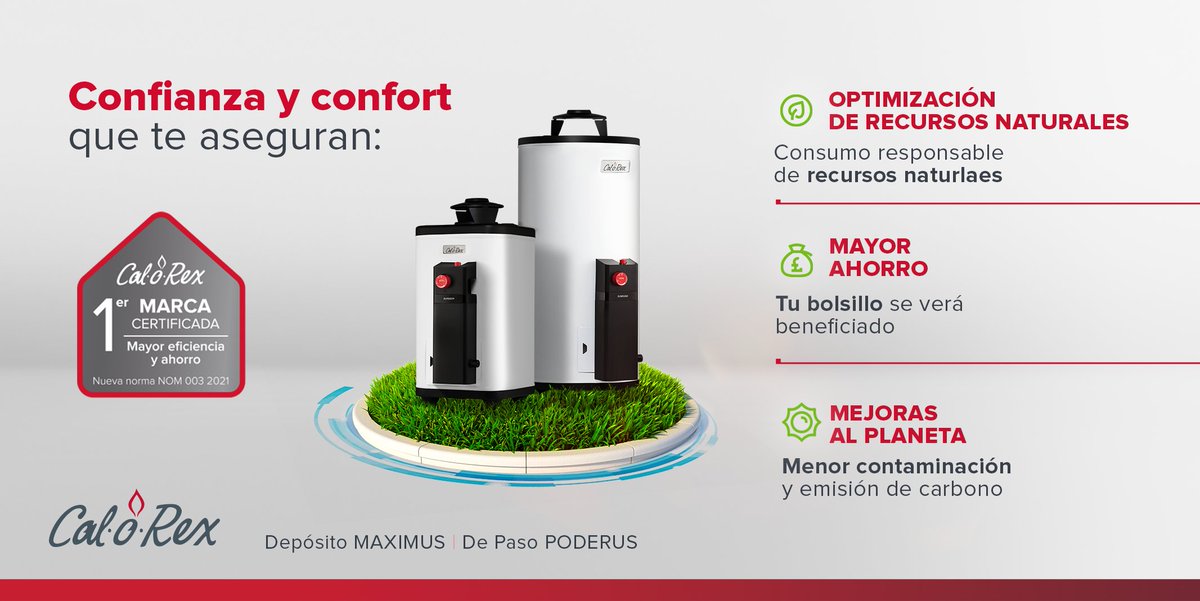 Con Calorex, transforma tu hogar en un espacio socialmente responsable con el planeta y además obtén un mayor ahorro de energía.

bit.ly/CertificaciónN…