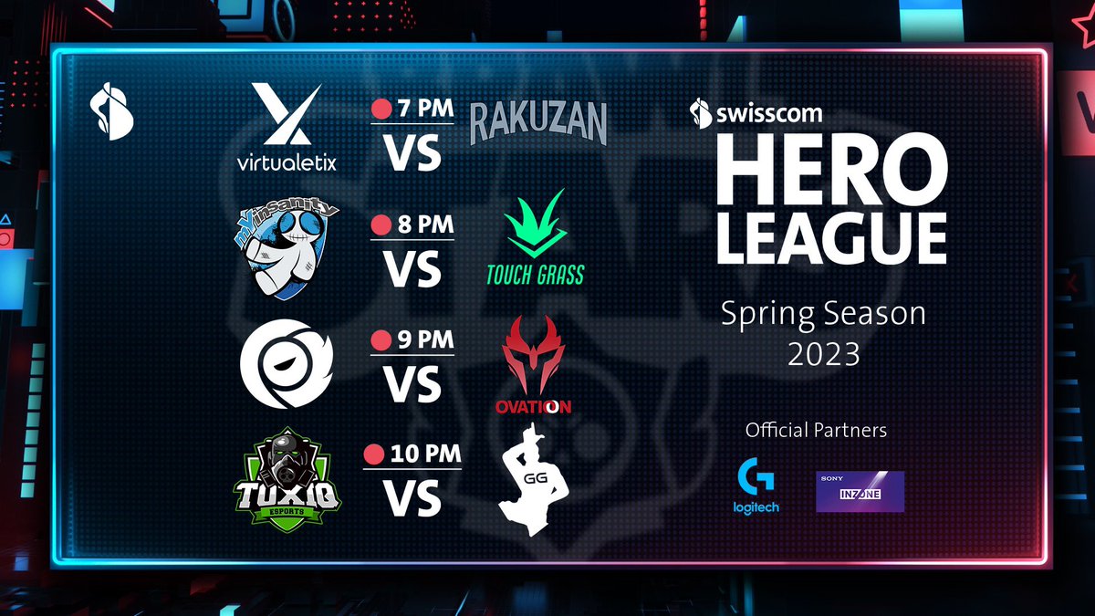 The second matchday of the #BrawlStars #SwisscomHeroLeague is going to be an exciting one!
We’re playing the opening match today against Rakuzan!
Make sure to join the stream!

🇩🇪 twitch.tv/swisscomgaming…
🇫🇷 twitch.tv/swisscomgaming…