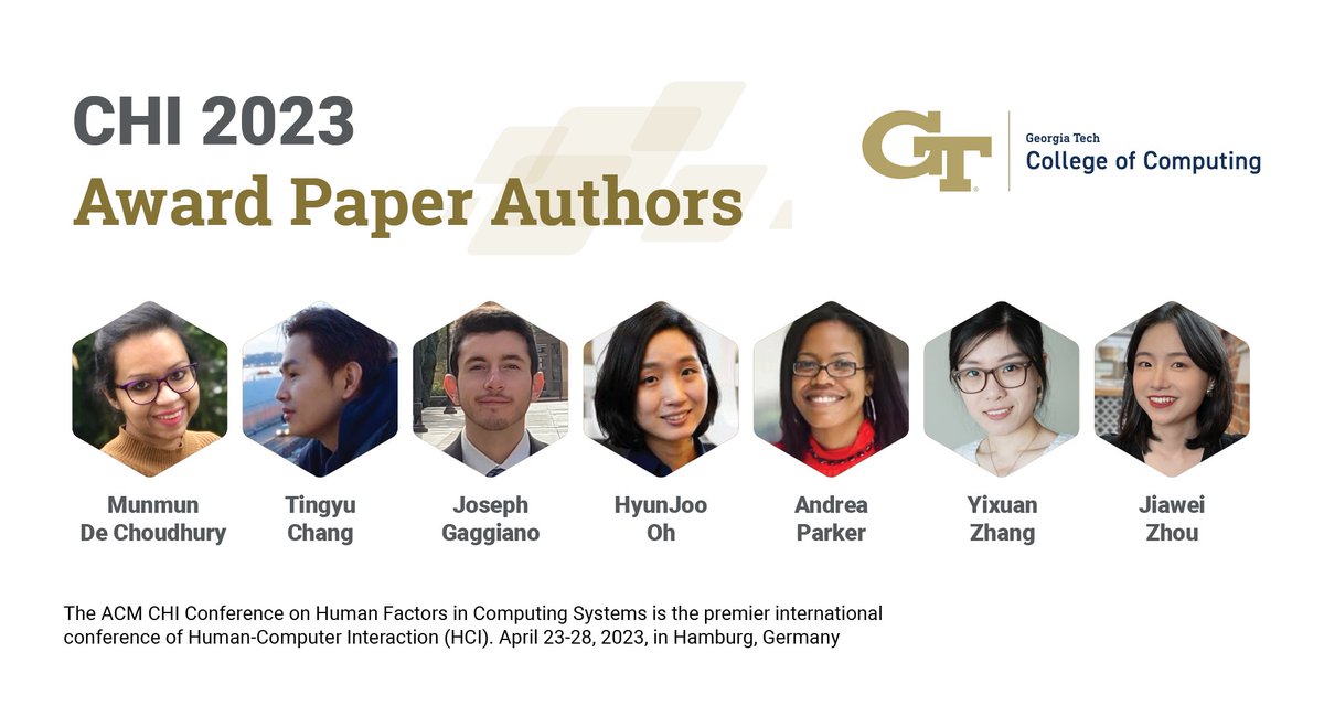 gtcomputing's tweet photo. Congrats to all the #chi2023 award paper authors, and a special nod to our own #HCI experts in this group. This is a top honor in the field. BONUS: Chart of authors by country.

@munmun10, @cheng_tingyu, Joseph Gaggiano, HyunJoo Oh, Andrea Parker, @YZhang_Janice, @_jiawei_zhou https://t.co/HKP1eDO3Wj