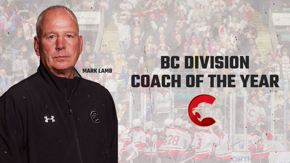 BIG NEWS! General Manager &amp; Head Coach Mark Lamb has been named the BC Division Coach of the Year! Lamb has also been named a finalist for the Dunc McCallum Memorial Trophy for WHL Coach of the Year.

Congrats, Mark!

📝bit.ly/LambCoachOfThe…

#ForTheNorth • #WHL