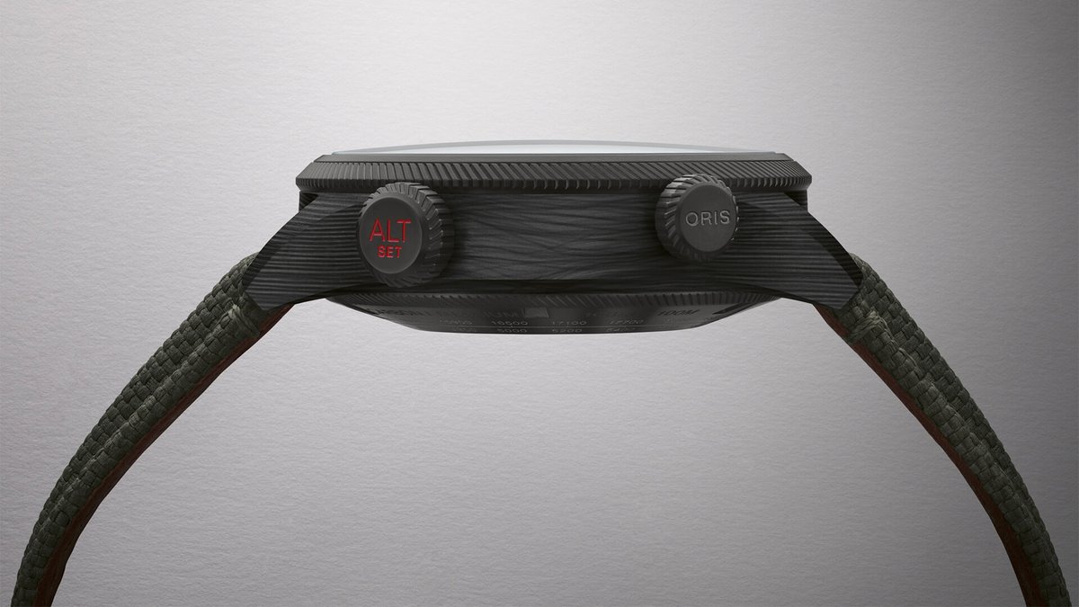 derelojes's tweet photo. Oris ProPilot Altimeter Carbon. El Altimeter vuelve a la línea ProPilot de Oris, ahora en carbono, ligero, más delgado y con un rango mayor de medición para el altímetro https://t.co/ByiFjwHCRh #Oris #OrisProPilot #derelojes #WatchesandWonders #WatchesAndWonders2023 https://t.co/llTUpUHWXd