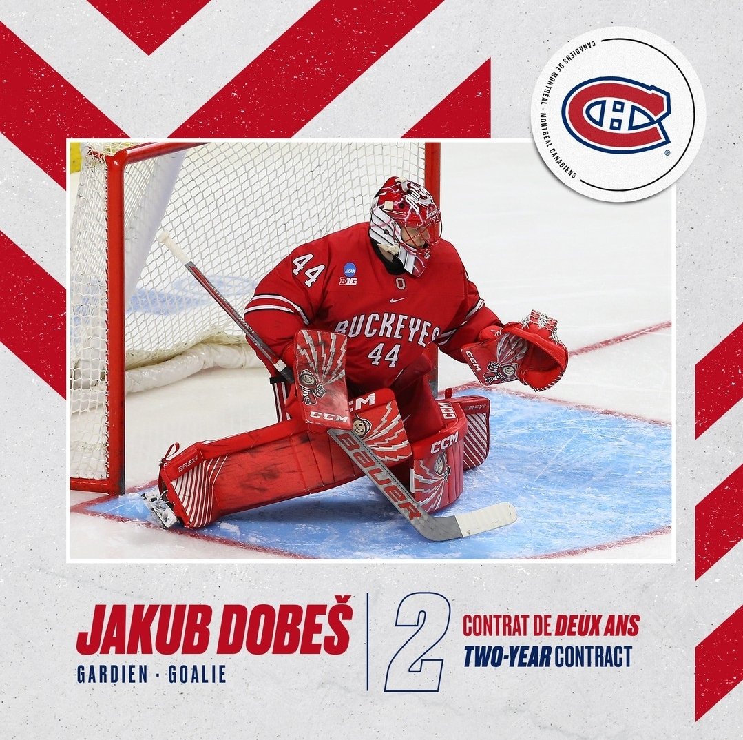Huge congratulations to <a href="/Lil_Doby44/">Jakub Dobeš</a> for signing his entry level contract with the <a href="/CanadiensMTL/">x - Canadiens Montréal</a>. Incredibly proud of how far you've come, honored to play a small role in your development, &amp; excited to see your continued growth &amp; success. 
📸<a href="/canadiensmtl/">x - Canadiens Montréal</a>