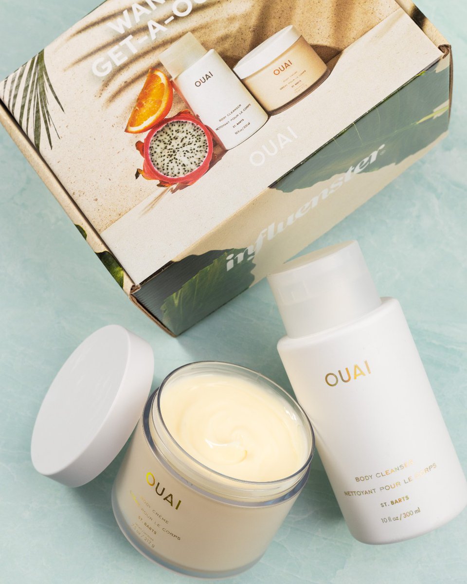 Influenster's tweet photo. Make Ouai for good shower days! 🚿 

We low-key love nothing more than those 'everything' showers, and what better way to R&amp;R than by incorporating @theouai's newest members of the St. Barts fam - the body cleanser and body creme!

RT 💗 to add to your shower wish list! https://t.co/QgGKGs8hIK
