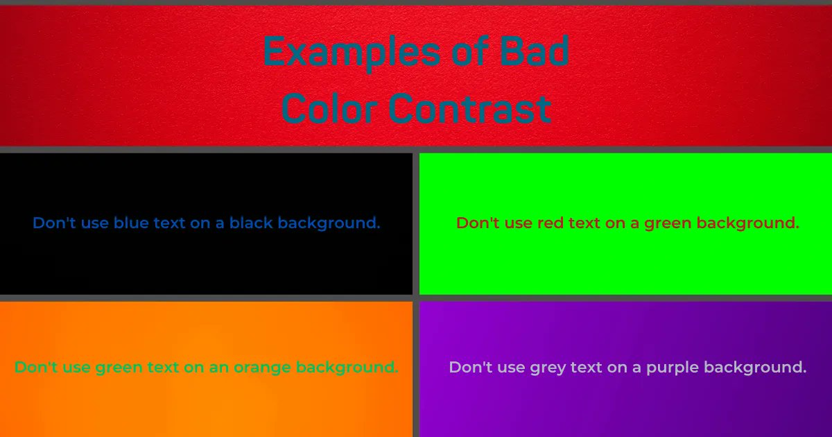 planetargon's tweet image. For #accessibility purposes, aim for a 4.5:1 ratio for regular text. 
☀️❄️ Warm and cool colors offer the best color contrast. 
🖤🤍 Black text on a white background has the highest readability. 
🔗 Learn More: bit.ly/40LAQb2 
#AccessibilityTips #AccessibilityAudit