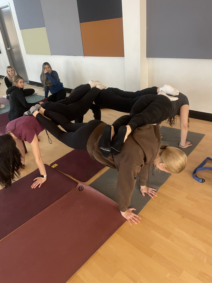 Partner yoga day in Yoga 11 at <a href="/CPAHighSchool/">CPA High School</a> ! Students loved being able to try out some fun poses together