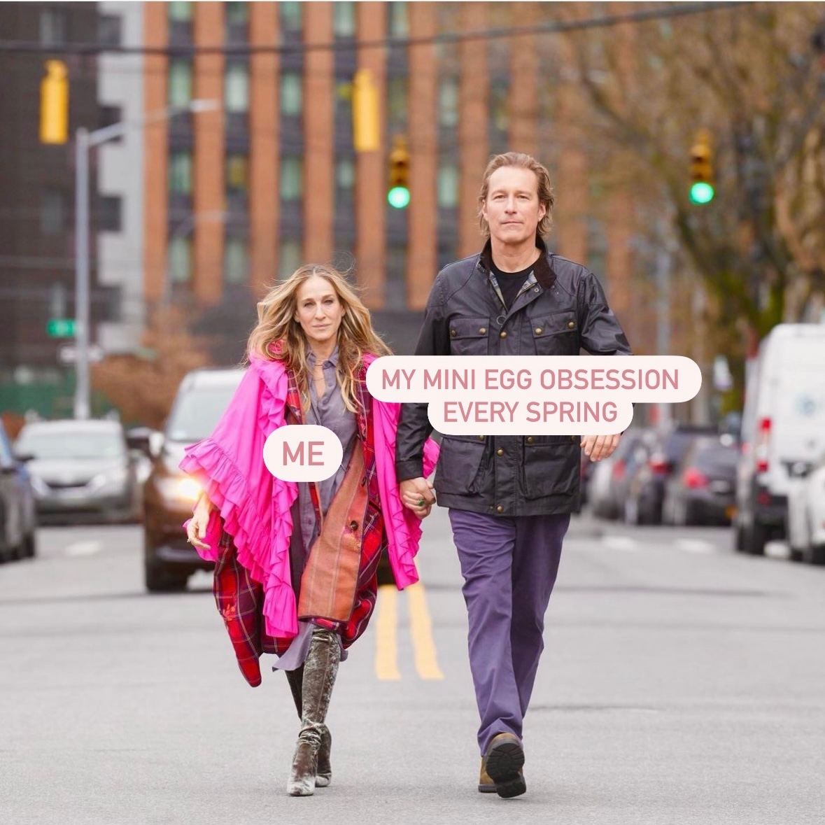 #AndJustLikeThat… Carrie &amp; Aidan find their way back to each other (just like us with those delicious chocolate treats)