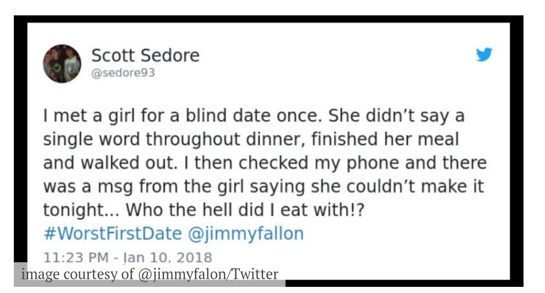 014BlackIndian's tweet photo. Thread
#worstFirstDate https://t.co/XzEOo10xhj