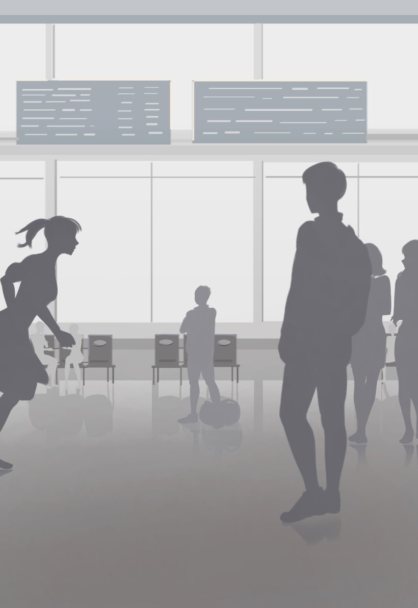 BLimbu1's tweet photo. In the most recent artwork that I did I made the airport background, I think I kinda liked how it turned out. 
What do you guys think?
(I took the human poses from ibis’s reference, I was too lazy) https://t.co/ukSSoL2qMP