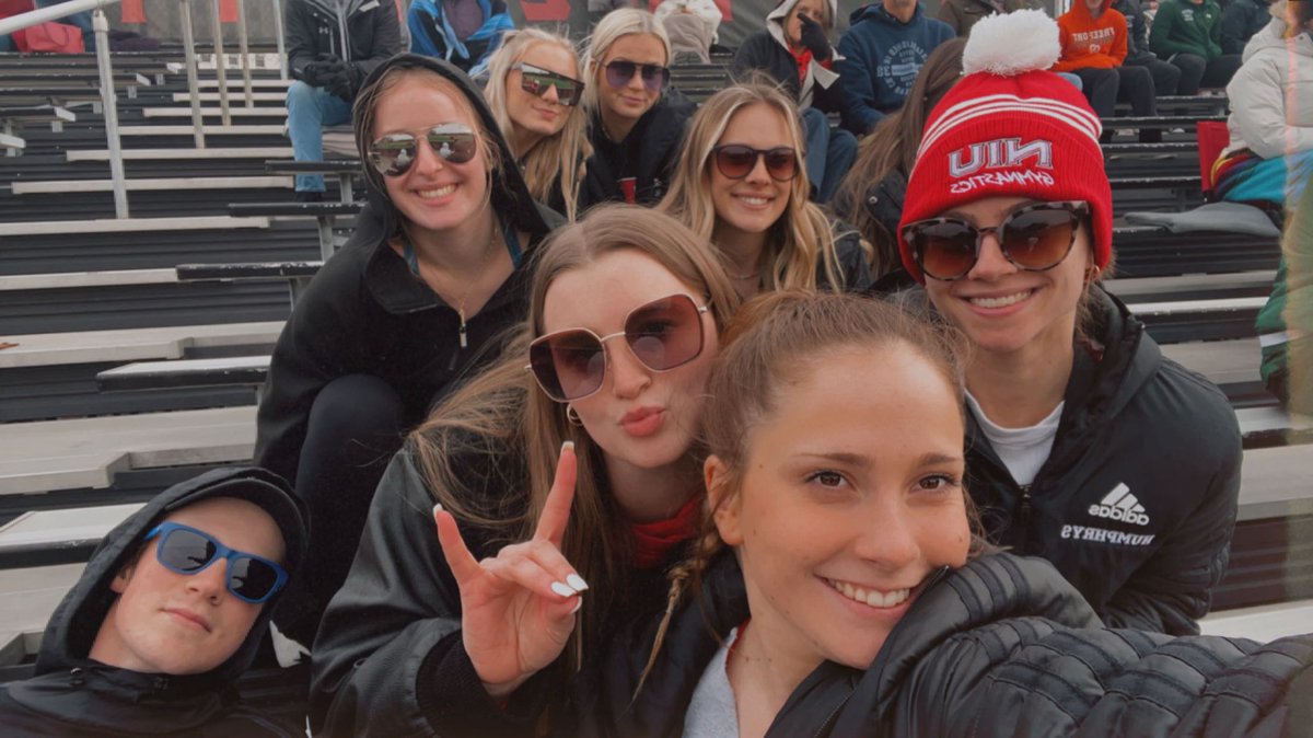 Gymnastics supporting huskie ball opening day! ❤️ #huskiesupport <a href="/husk_experience/">Huskie Experience</a> <a href="/kendallgeorgee/">Security Center </a> <a href="/GraceHumphrys/">Grace Humphrys</a> <a href="/Ellery95076668/">Ellery</a> <a href="/oshkiera/">Kiera O’Shea</a> Jenna Blair <a href="/Emmalise_Renee/">Emmalise nock</a> @LabountyJosh