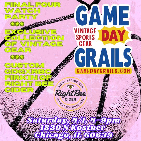 Ernest Wilkins | 🏁 (@ernestwilkins) on Twitter photo 🚨🏆NEW THING🏆🚨
We made a collab <a href="/GamedayGrails/">Gameday Grails | Vintage Sportswear & Culture</a> cider with #Chicago’s <a href="/RightBeeCider/">RIGHT BEE® Cider</a> 
🤯
Wanna try? It’s only available during our popup/Final Four game watch on Saturday April 1. 
Just like the gear we sell…when it’s gone, it’s gone FOREVER. 
Info: rb.gy/7hz6x7 🚨🏆NEW THING🏆🚨
We made a collab <a href="/GamedayGrails/">Gameday Grails | Vintage Sportswear & Culture</a> cider with #Chicago’s <a href="/RightBeeCider/">RIGHT BEE® Cider</a> 
🤯
Wanna try? It’s only available during our popup/Final Four game watch on Saturday April 1. 
Just like the gear we sell…when it’s gone, it’s gone FOREVER. 
Info: rb.gy/7hz6x7