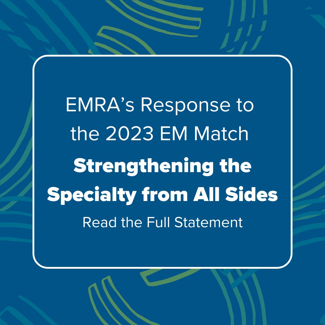 EMRA is committed to supporting our #EMbound medical students, celebrating our specialty, and advocating for high-quality residency training. For the full statement, visit ow.ly/Yu7950NrKGc.